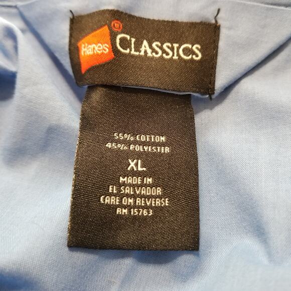 NWT - Hanes Classics Men’s Pajamas Button Up Long Sleeve Shirt & Bottoms Size XL - Picture 6 of 10